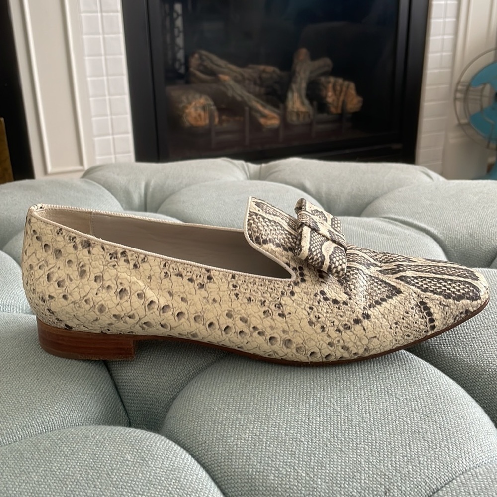 Pertini Leather Snakeskin Pattern Loafer - Picture 13 of 16